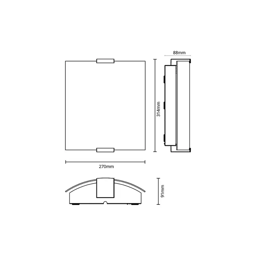 Väggarmatur SG ARMATUREN Safir 8W IP44 LED