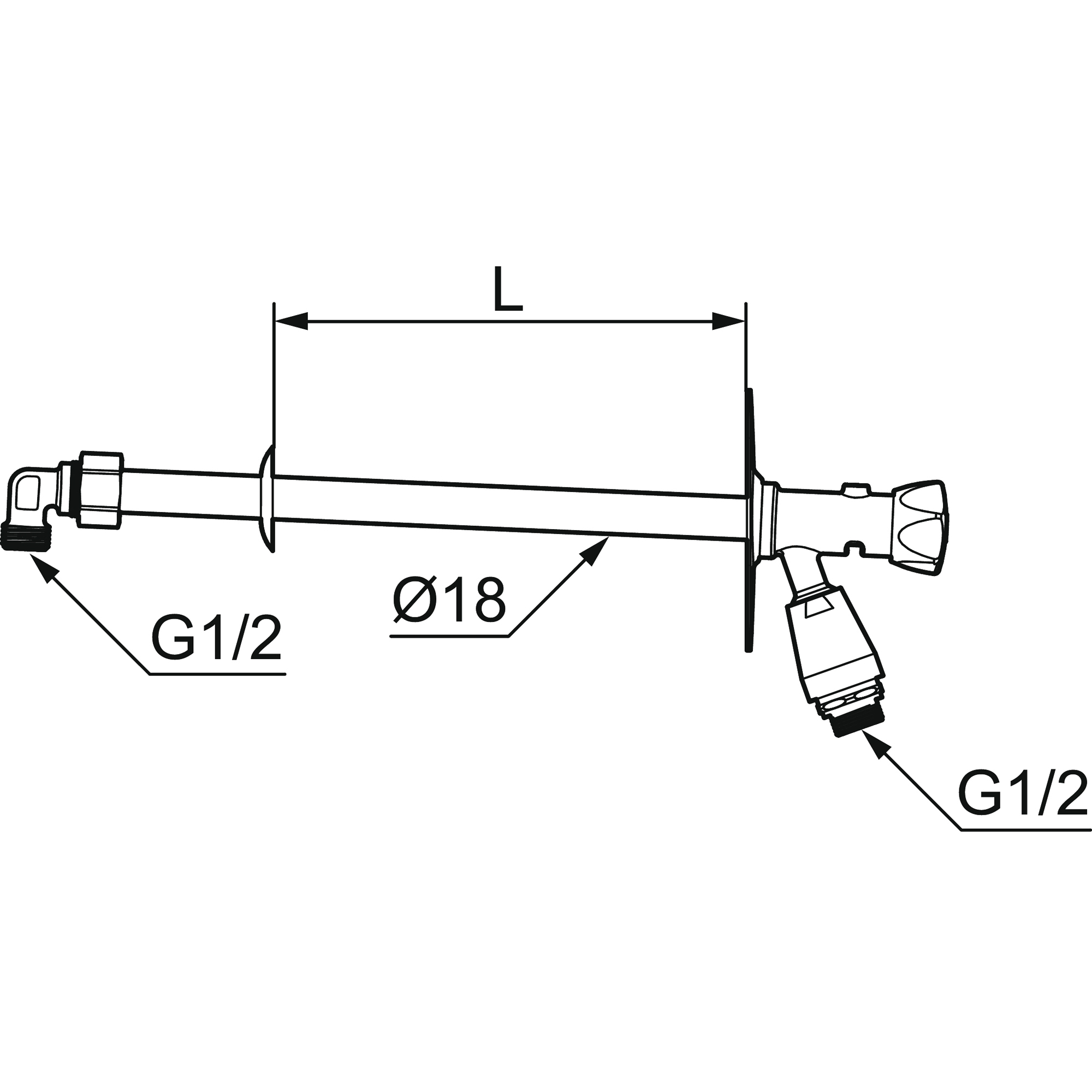 Vattenutkastare FM Mattsson med Vakuumventil och Ratt