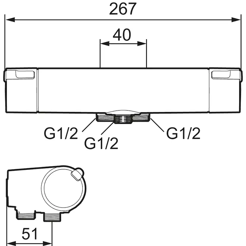 Duschblandare Mora MMIX II 40 cc