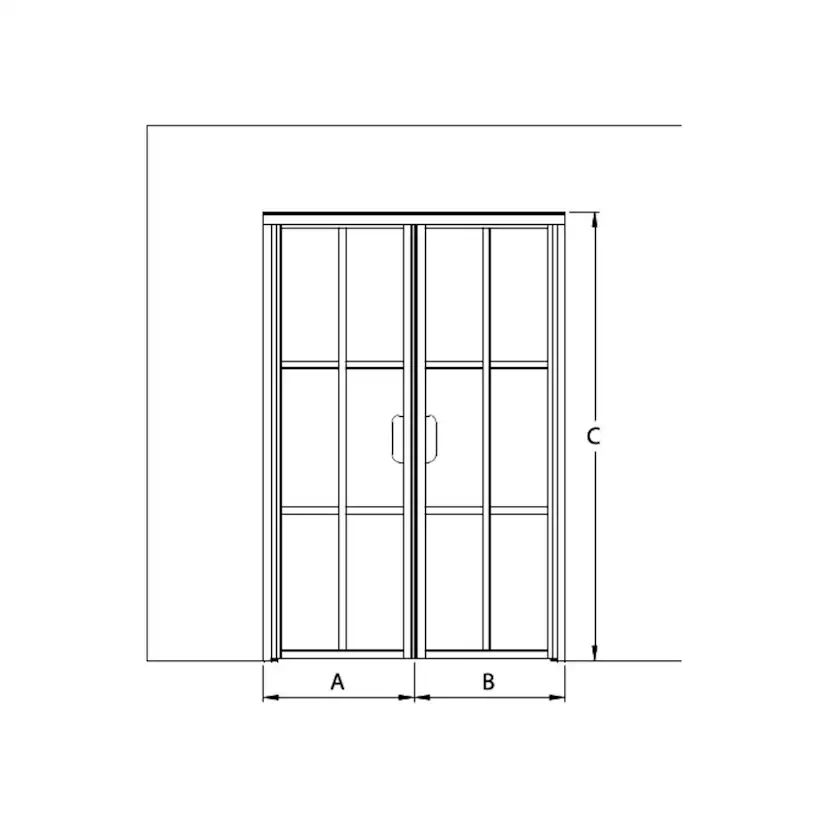 Pardörr Hietakari Bläk 785 Paris