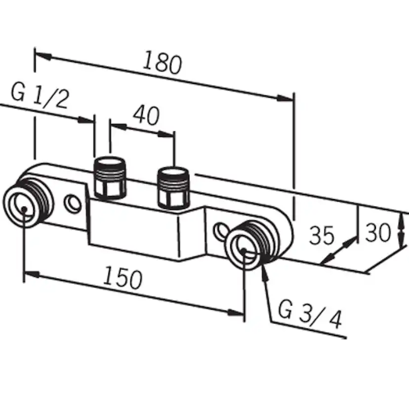 Blandarfäste Oras 40-150 cc