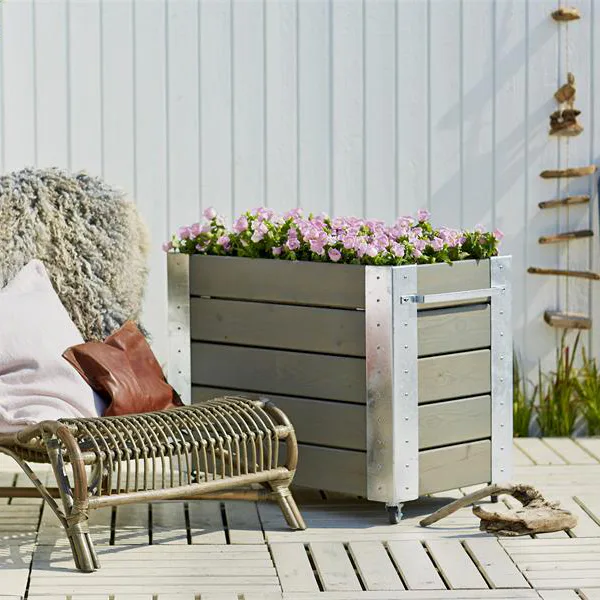 Blomlåda PLUS Cubic Gråbrun 87x50x70 cm