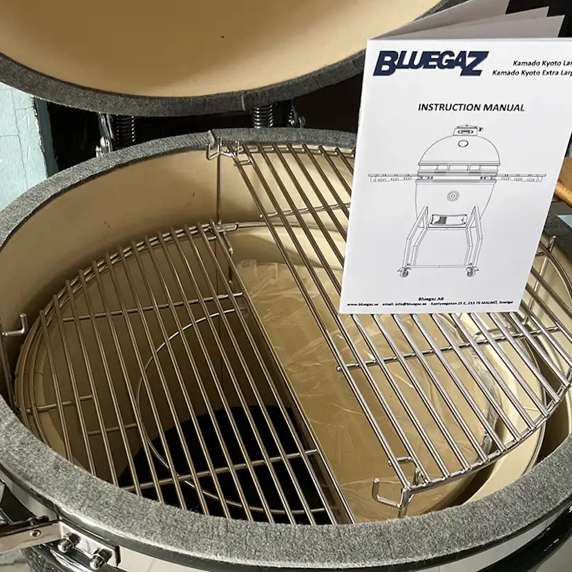 Kolgrill Bluegaz Kyoto Kamado L Keramikgrill med Grillgallersystem, Inkl Grillöverdrag