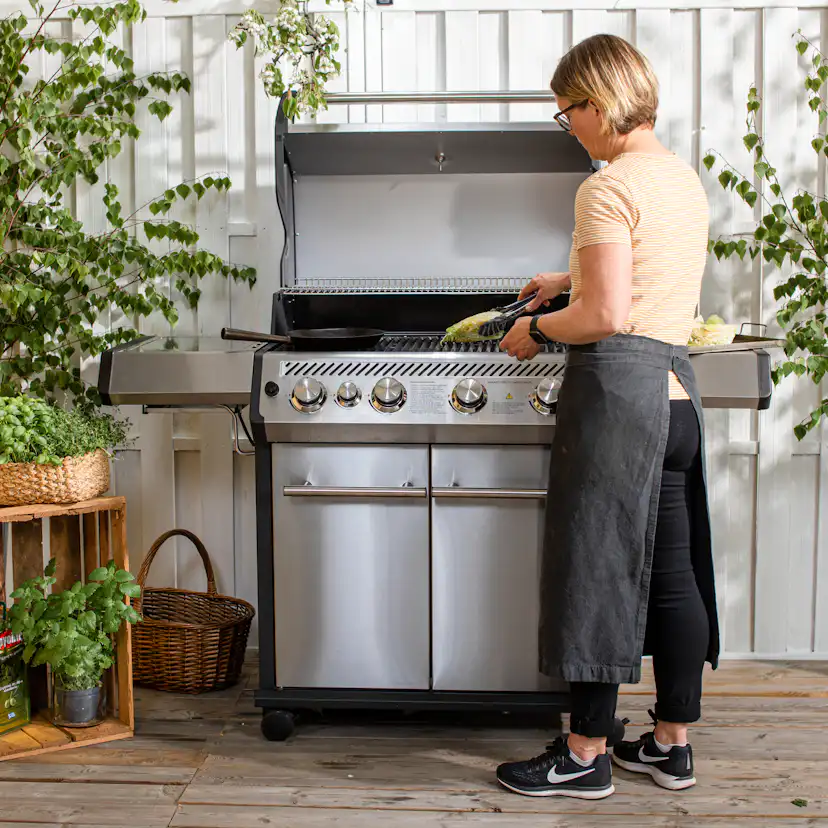 Gasolgrill Bluegaz X1 Premium Classic Rostfritt Stål & Aluminium med Sidobrännare