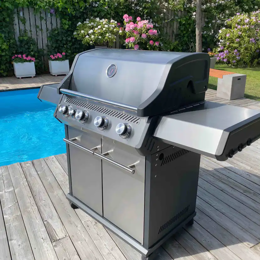 Gasolgrill Bluegaz X1 Premium Classic Rostfritt Stål & Aluminium med Sidobrännare