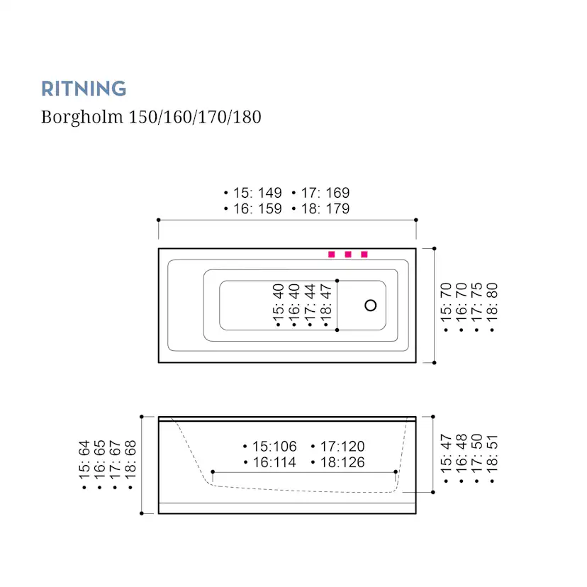 Badkar Swebad Borgholm Standard