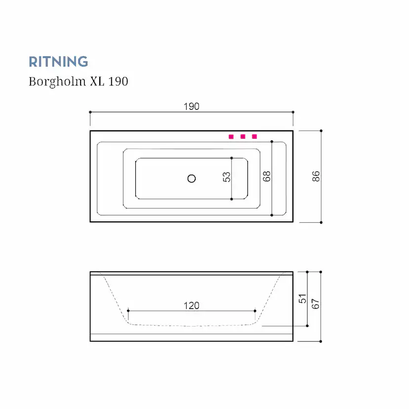 Badkar Swebad Borgholm XL