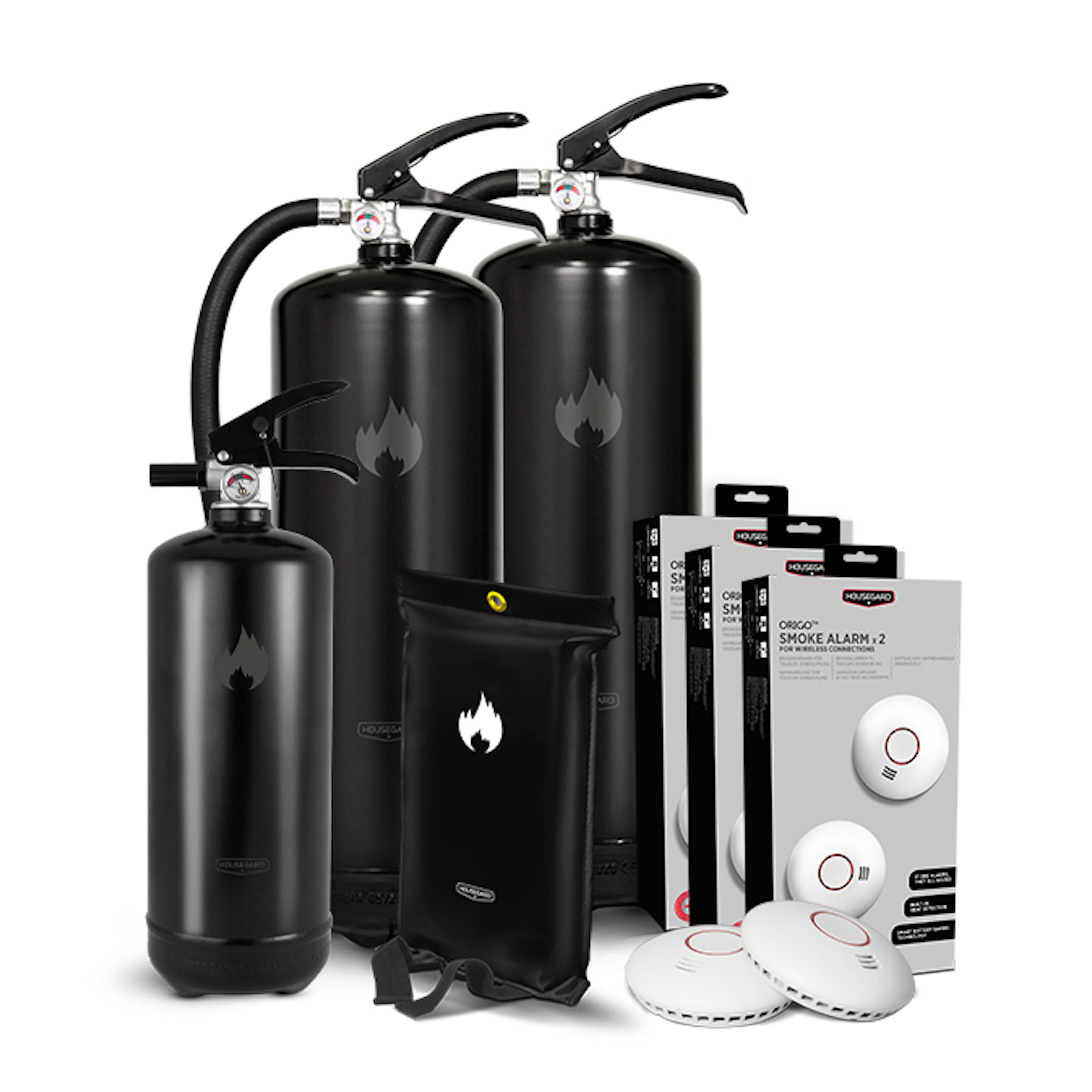 Brandskydd Housegard Stora Villapaketet Black Design