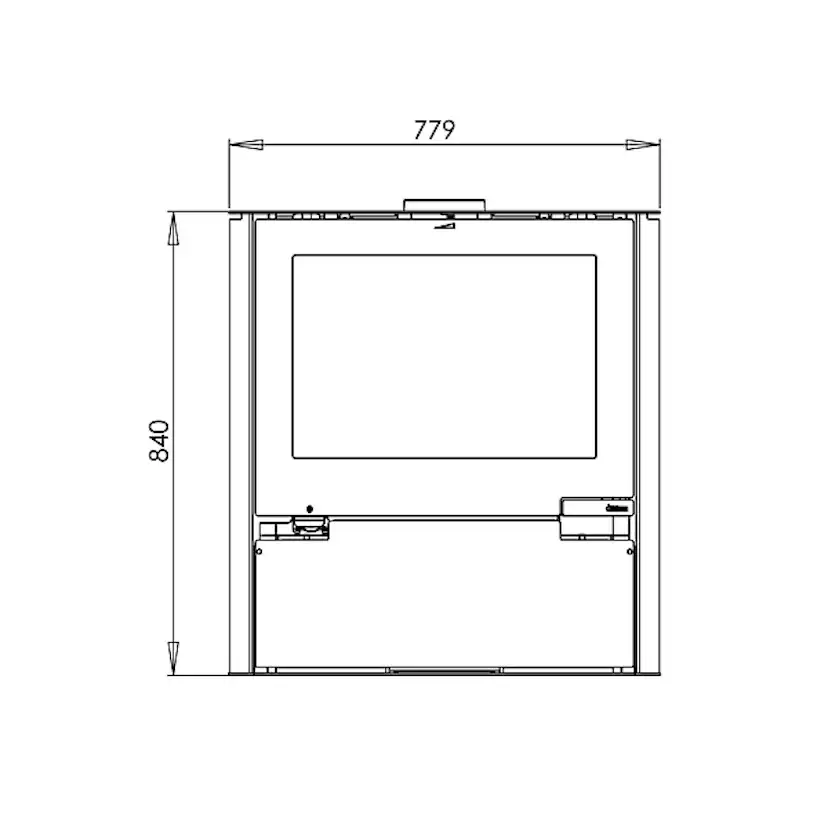 Braskamin Aduro 15 Svart Fristående 6,5kW