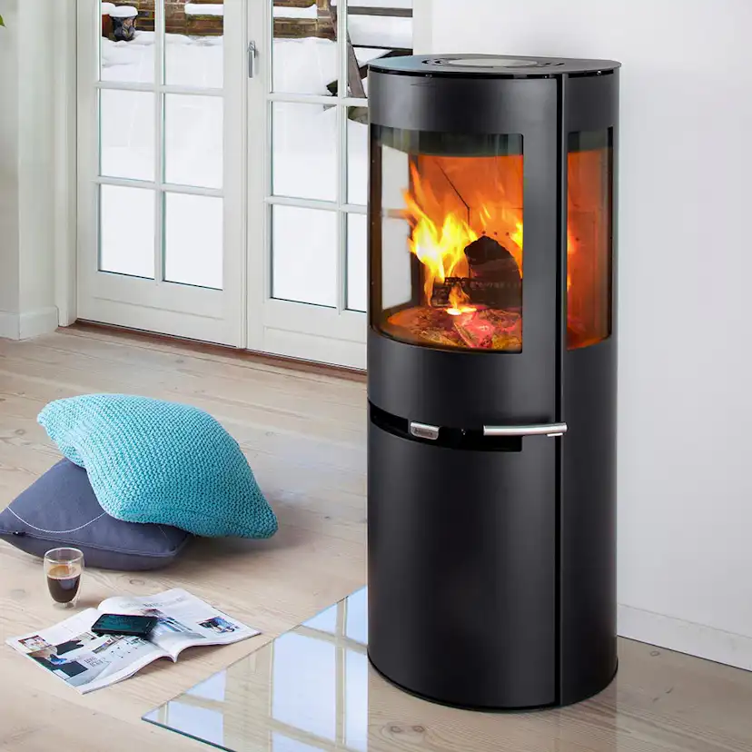 Braskamin Aduro 9.5 Fristående med Sidoglas 9kW