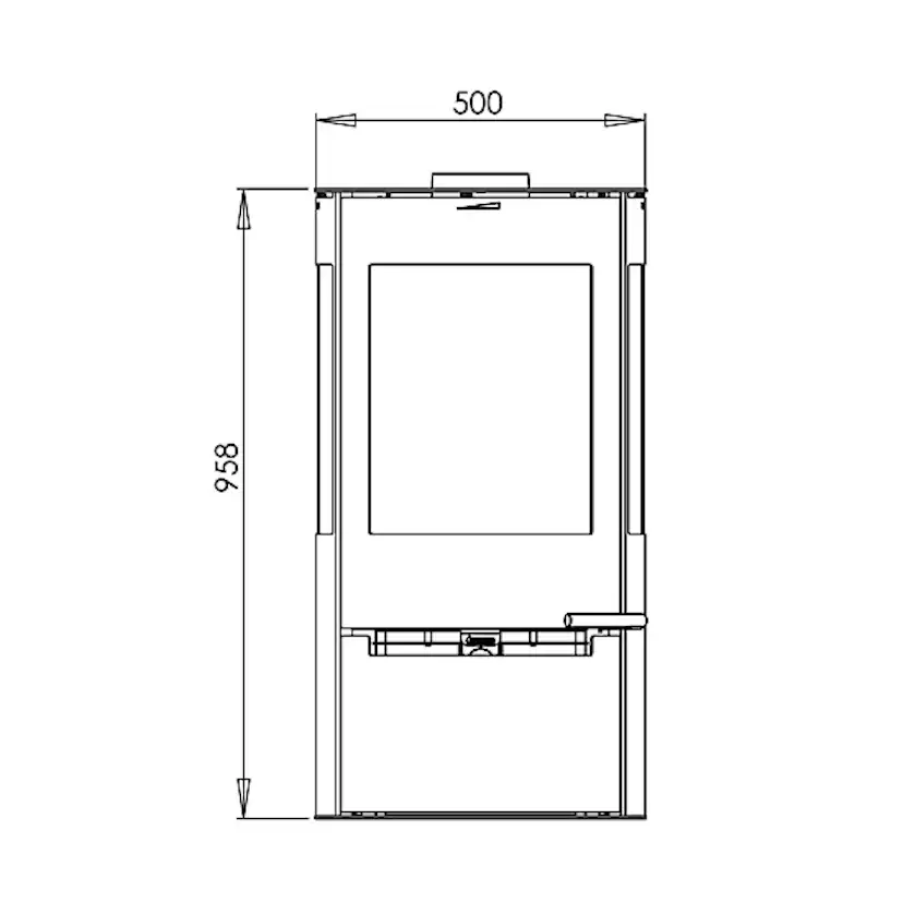 Braskamin Aduro 9 Fristående med Sidoglas 9kW