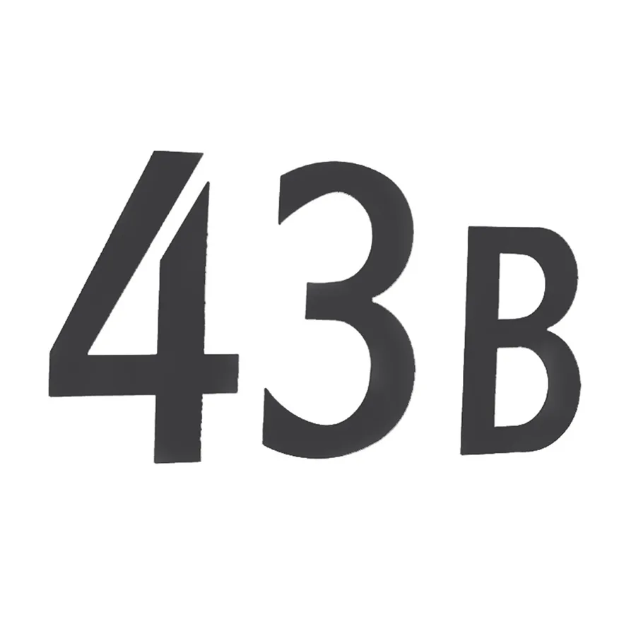 Brevlådenummer Beslagsboden Svart Rostfritt Stål