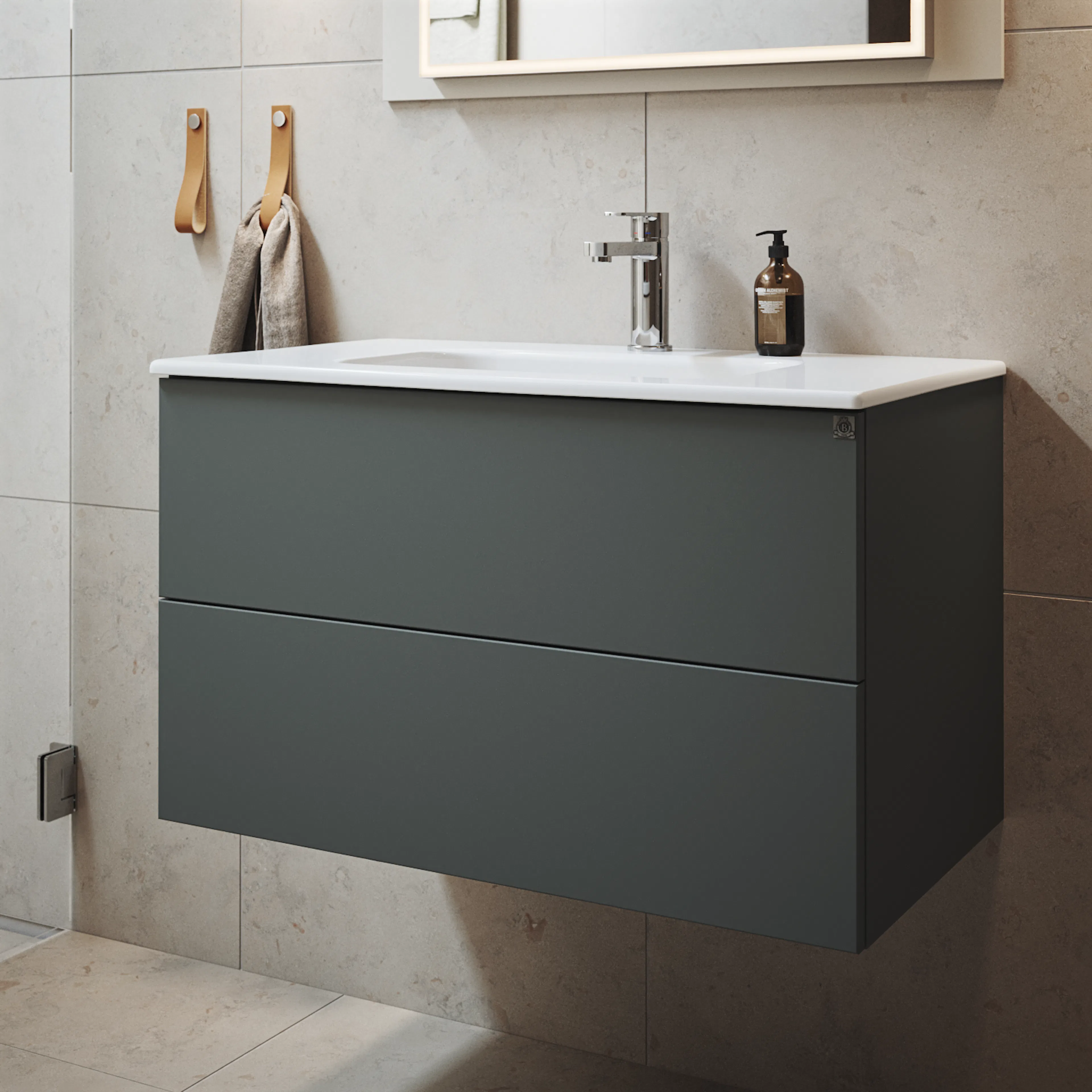 Tvättställsskåp Ballingslöv KC80BT80PT Bright med Tvättställ