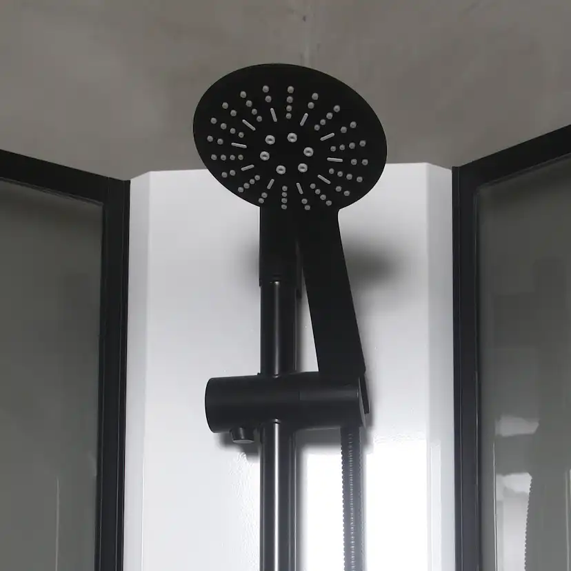 Duschkabin Bathlife Betrakta 80x80 Svart/Vit