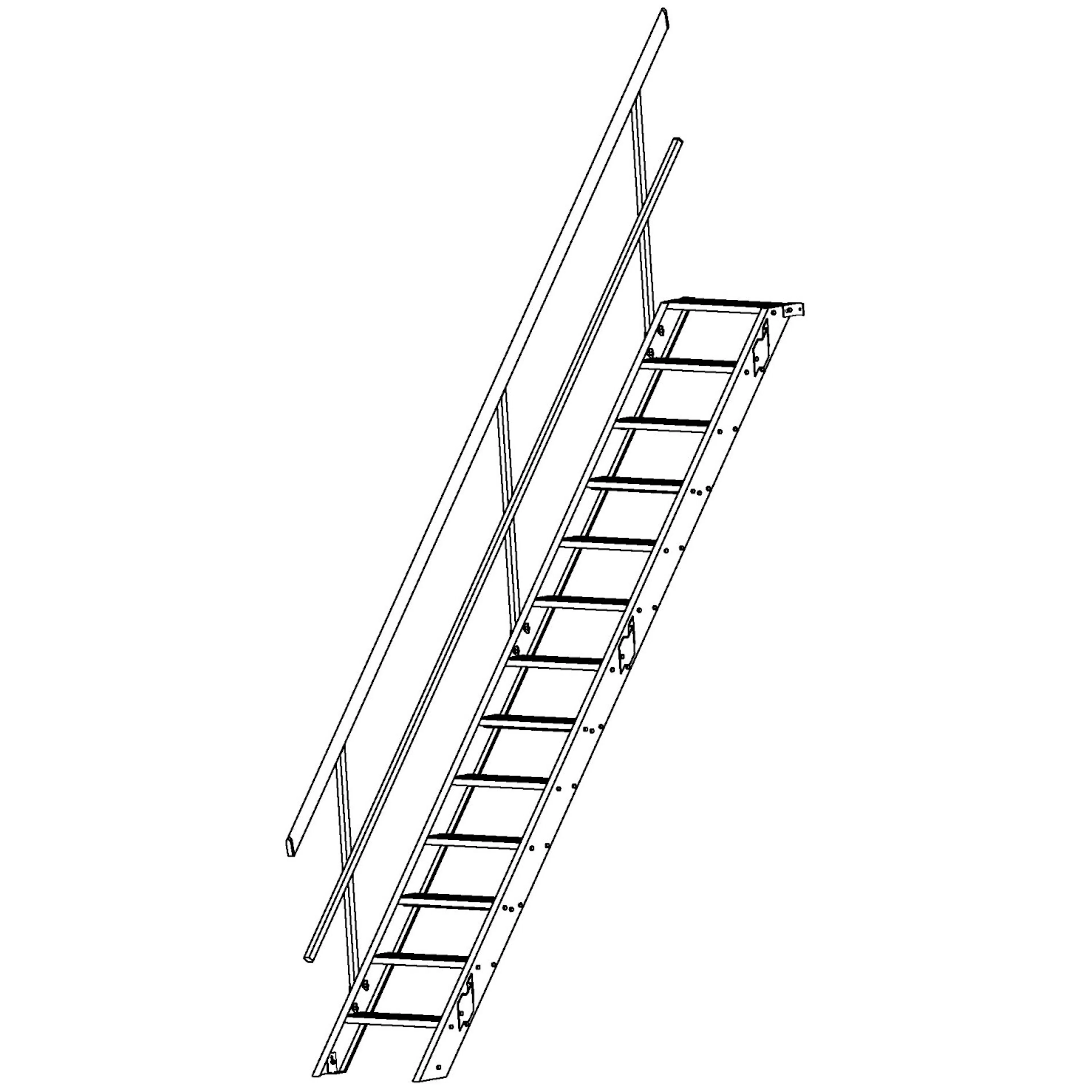 Räcke Skeppshultstegen Byggtrappa 13-Steg