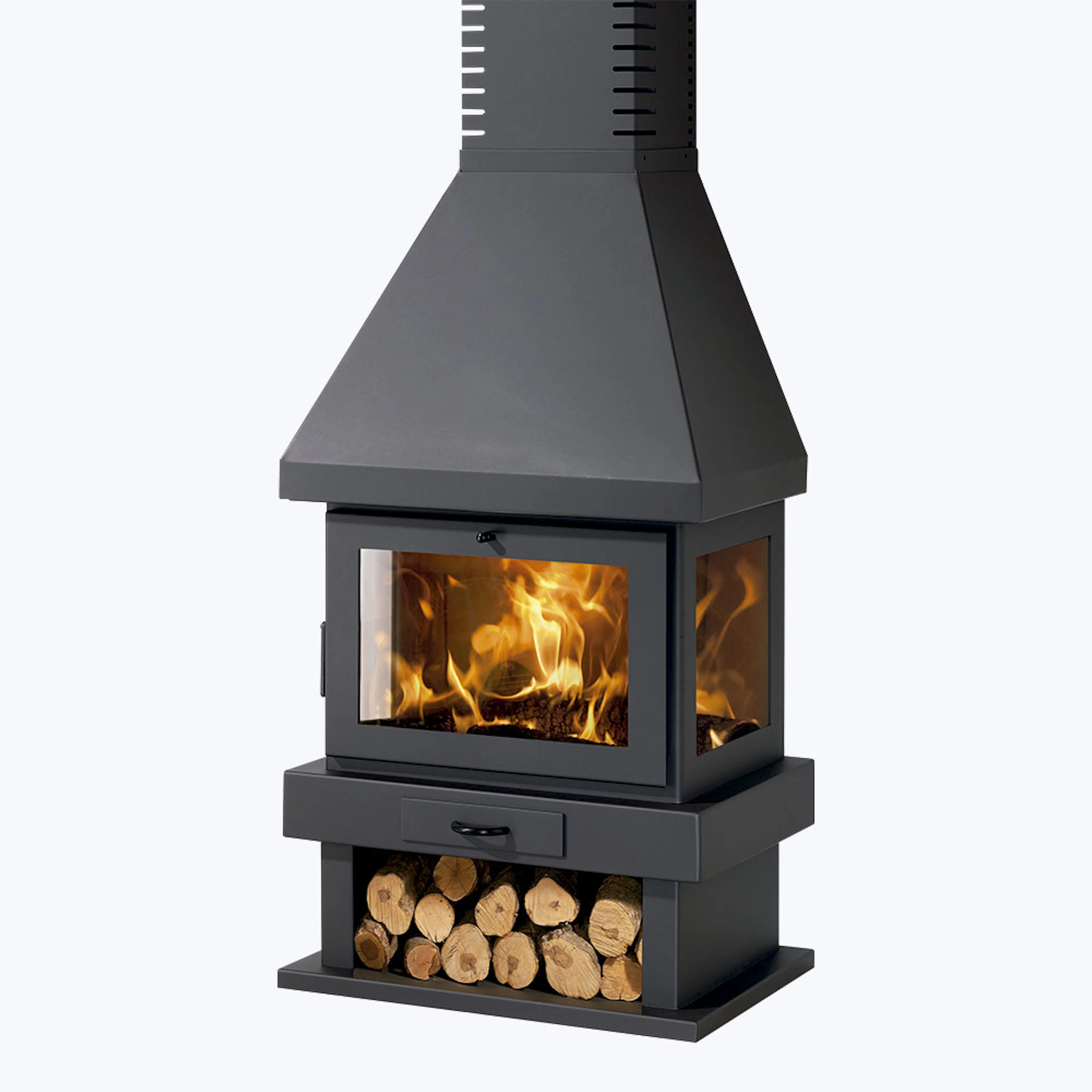 Braskamin Panadero Canada EcoDesign Med Sidoglas & 8kW