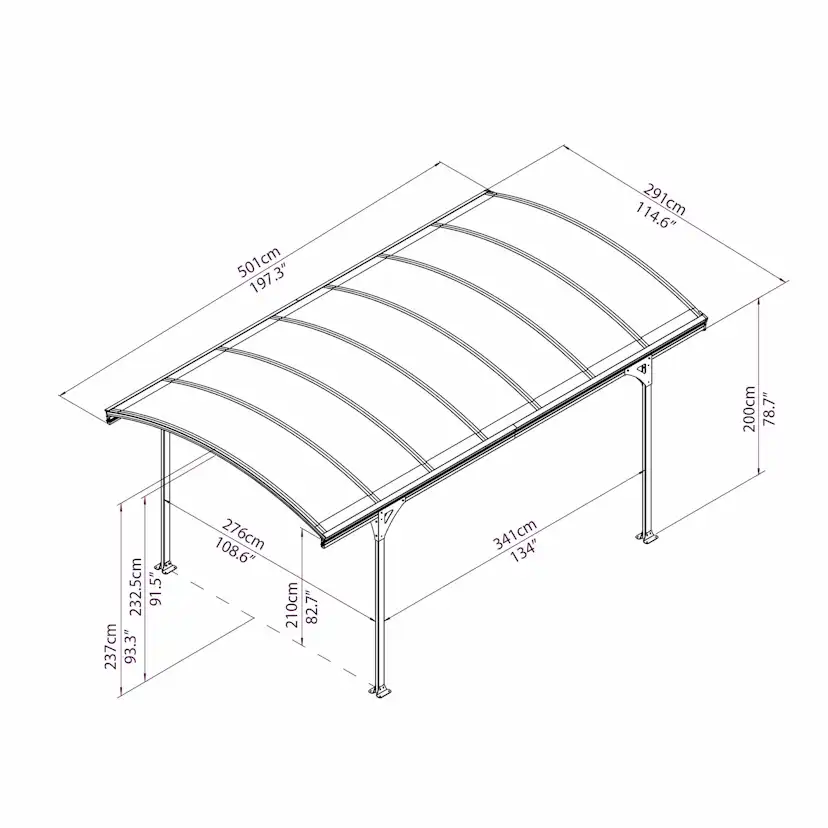Carport gop Vitoria 15 m2