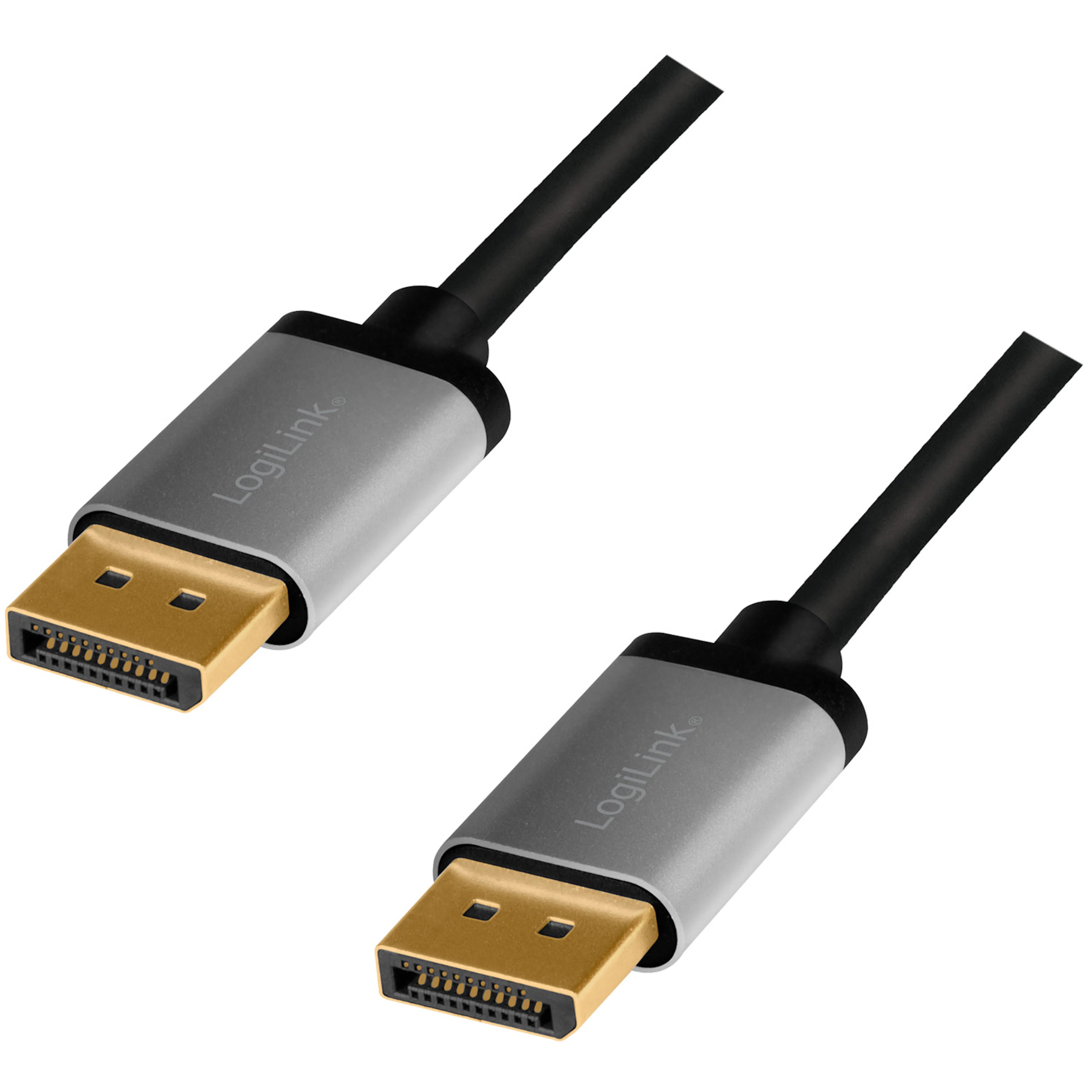DisplayPort-kabel LogiLink 4K/60Hz Aluminium