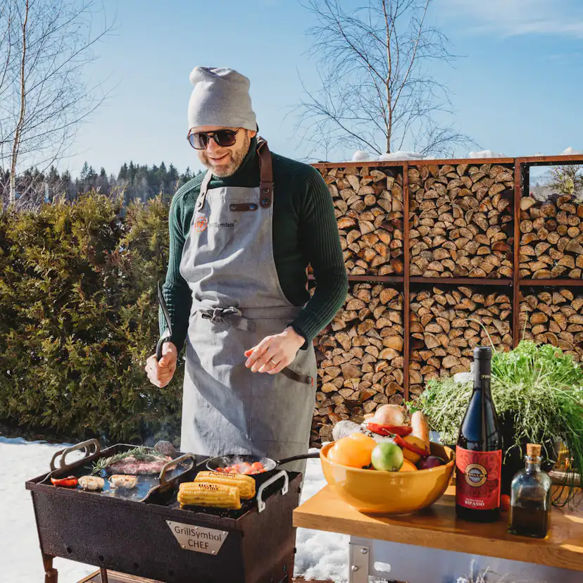 Kolgrill GrillSymbol Naked Chef XS Cortenstål Bordsgrill