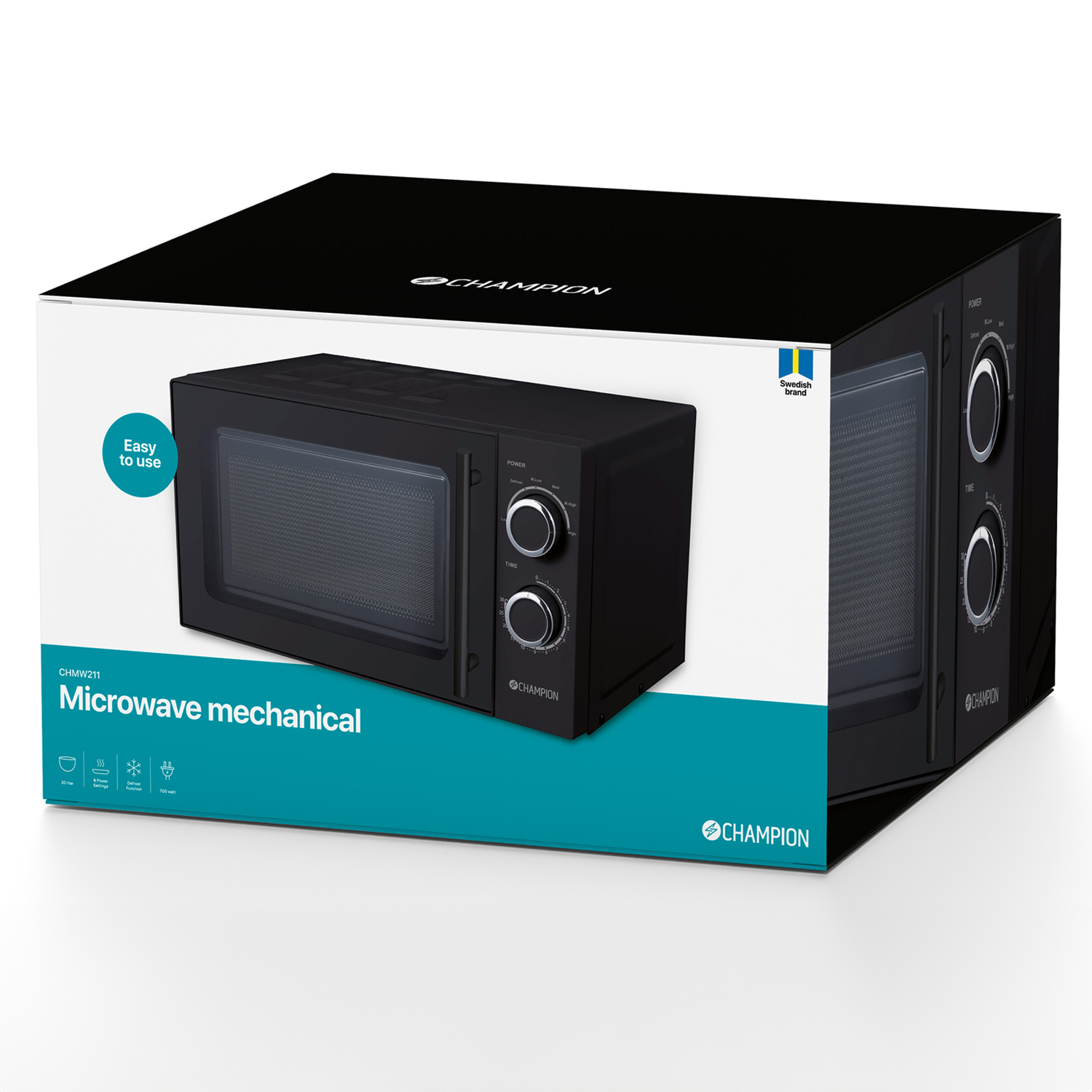 Mikrovågsugn Champion 20L 700W MW211