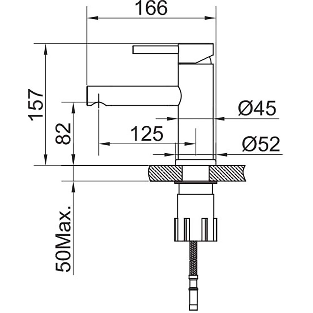 Tvättställsblandare Scandtap Steel Clear