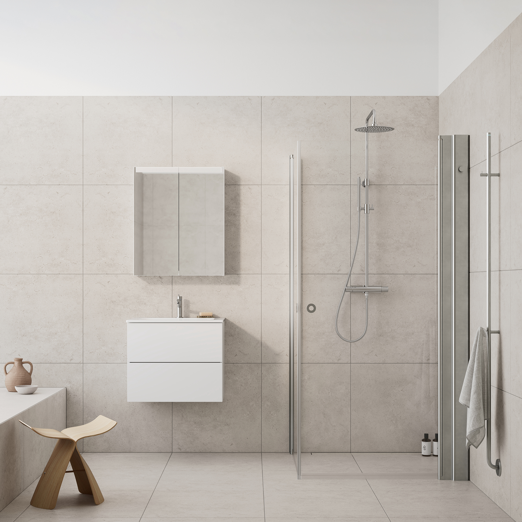 Möbelpaket INR Core Solid med Spegelskåp Stage Plus