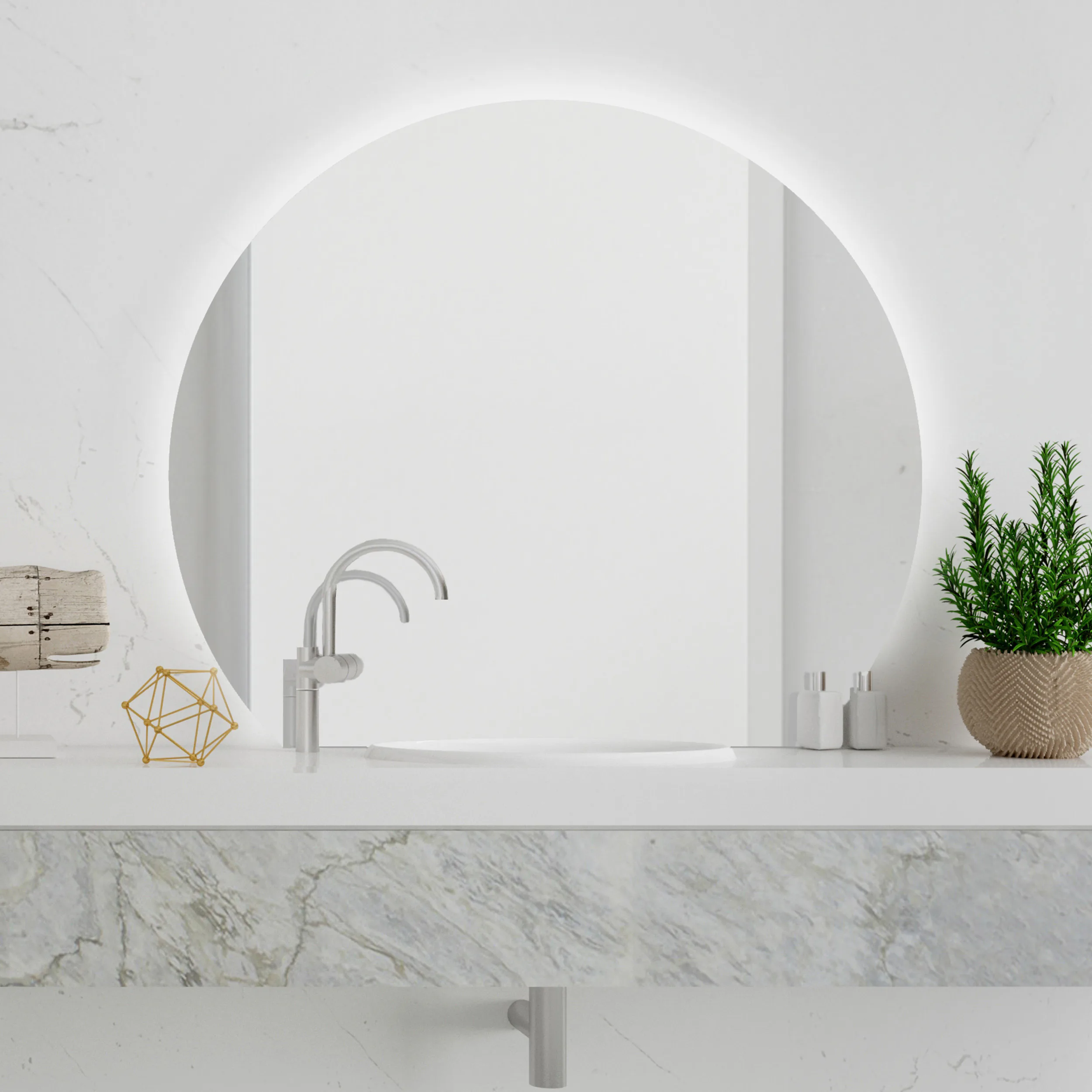 Spegel Vidi Corte med LED-belysning