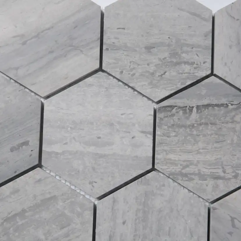 Natursten ArtStone Norway Blue Hexagon Polerad 10x10 cm