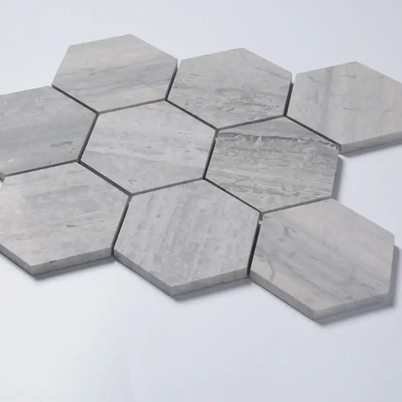 Natursten ArtStone Norway Blue Hexagon Polerad 10x10 cm