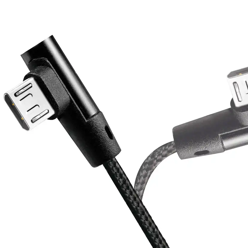 Vinklad MicroUSB-kabel LogiLink USB 2.0 15W 1 m