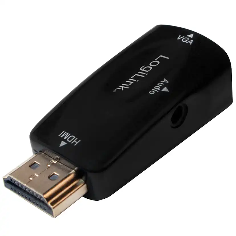 VGA till HDMI-konverterare LogiLink HDMI-hane till VGA-hona + Ljud
