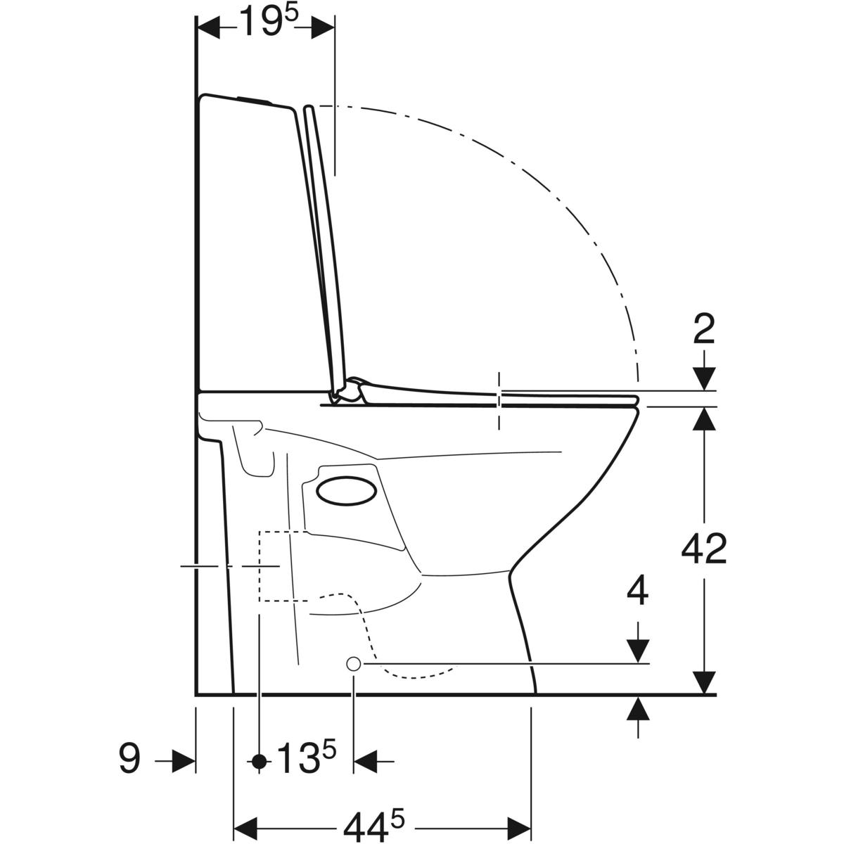 Toalettstol IFÖ Vinta Rimfree för P-Lås