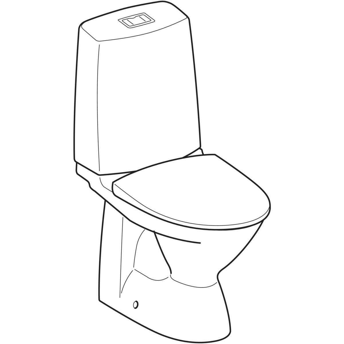 Toalettstol IFÖ Vinta Rimfree för P-Lås