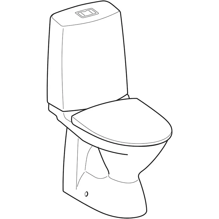 Toalettstol IFÖ Vinta Rimfree för P-Lås