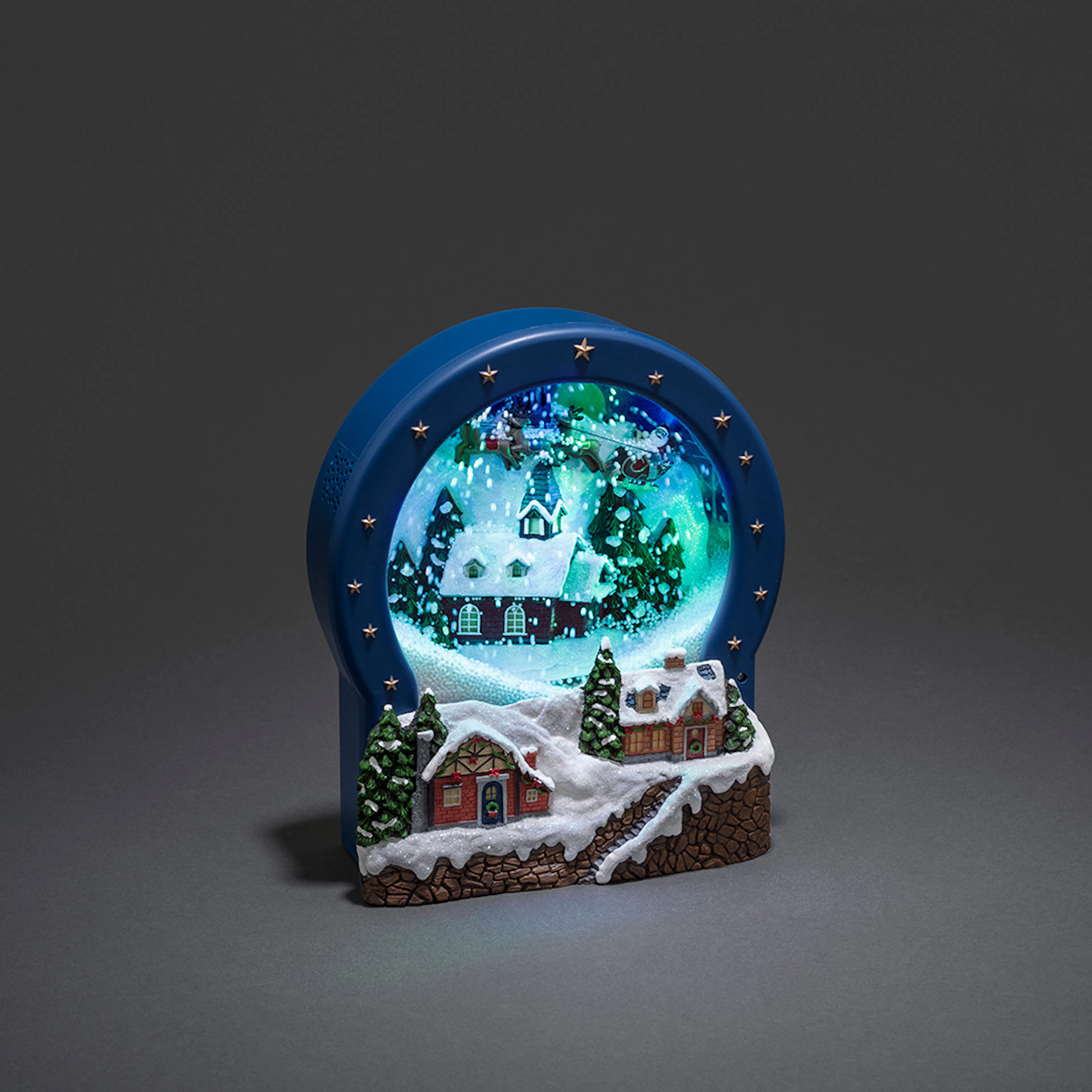 Julby Gnosjö Konstsmide Hus med Snöfall