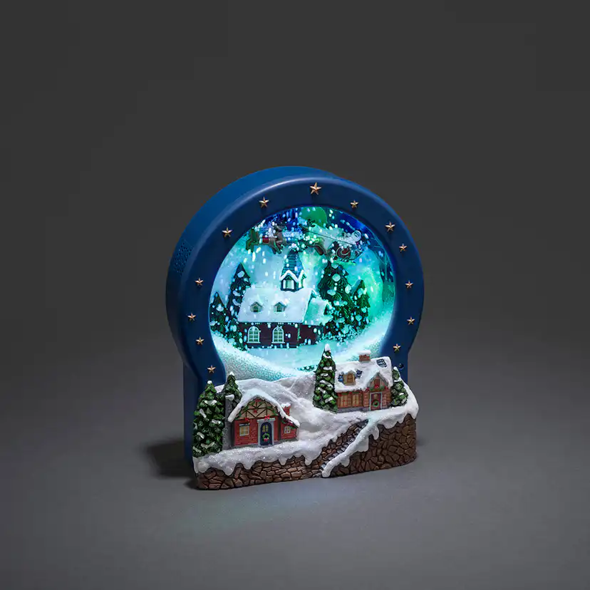 Julby Gnosjö Konstsmide Hus med Snöfall