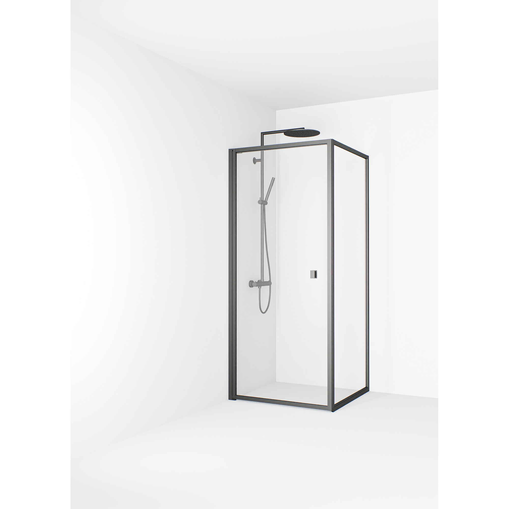 Duschhörn Macro Design Empire Swing Svart Klarglas