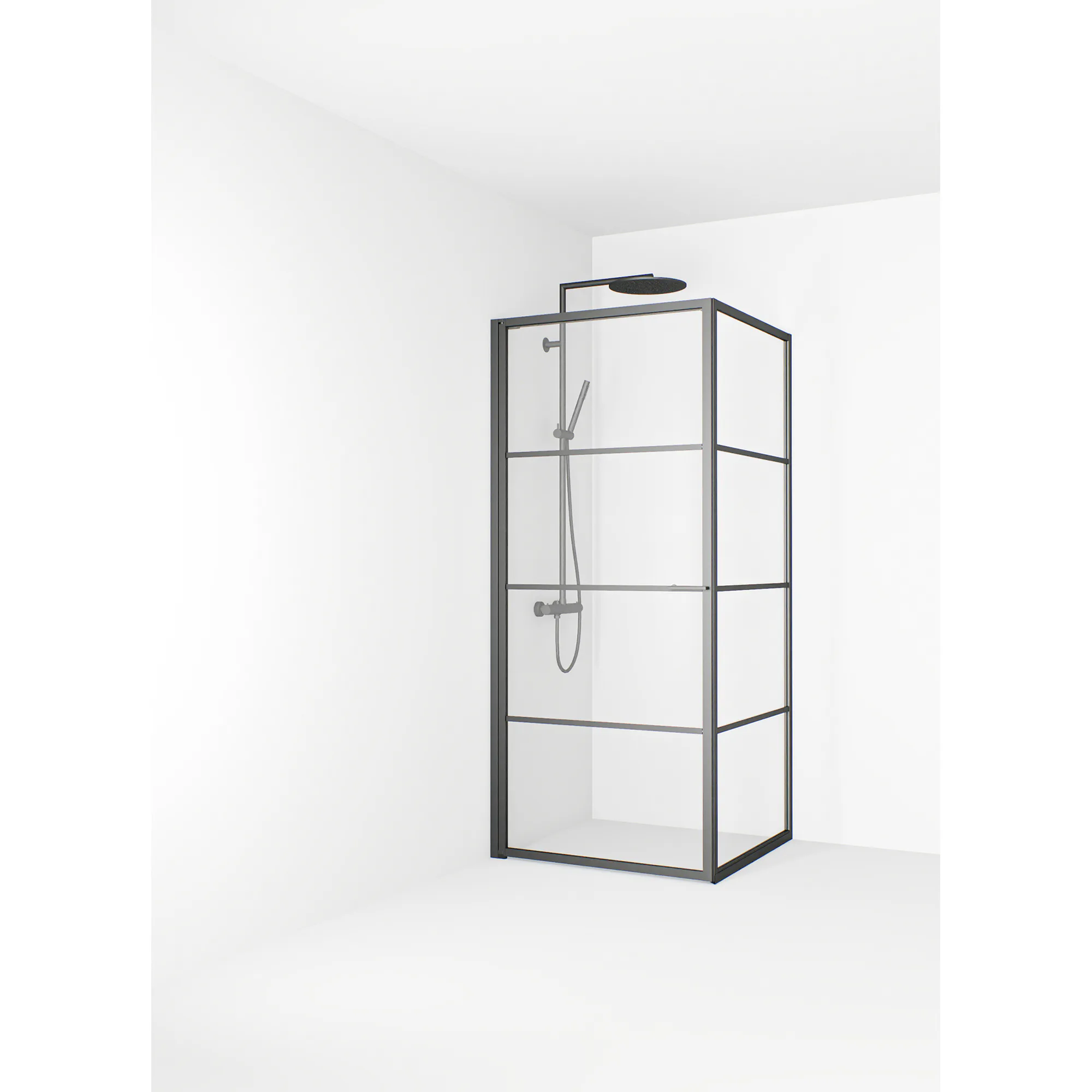 Duschhörn Macro Design Empire Swing Klarglas med Spröjs