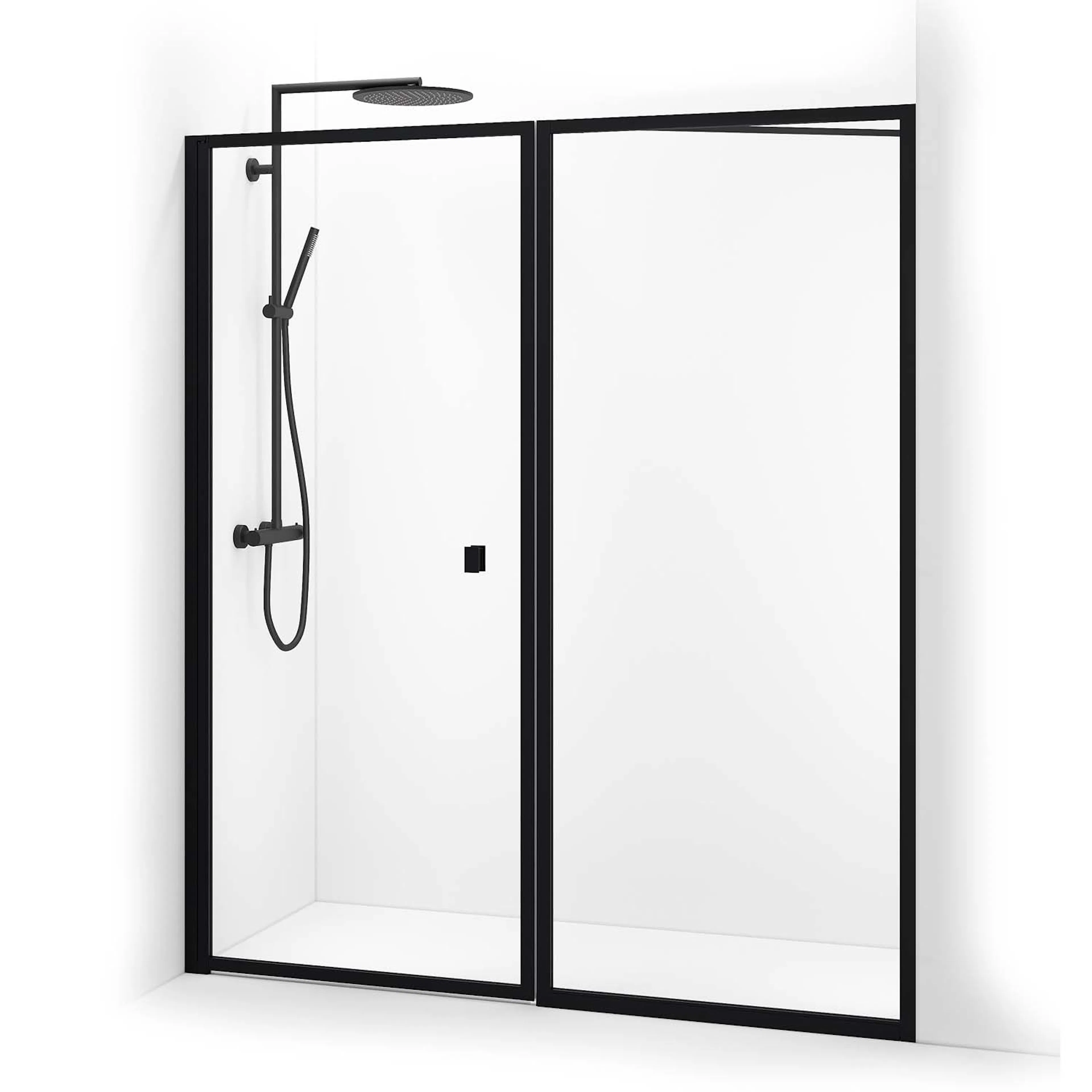 Duschdörr Macro Design Empire Swing Nisch Klarglas