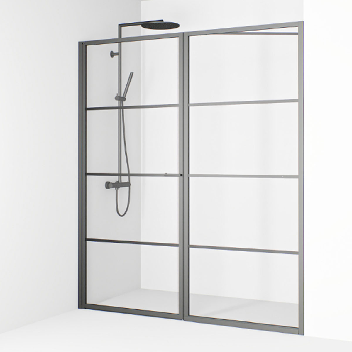 Duschdörr Macro Design Empire Swing Nisch med Spröjs