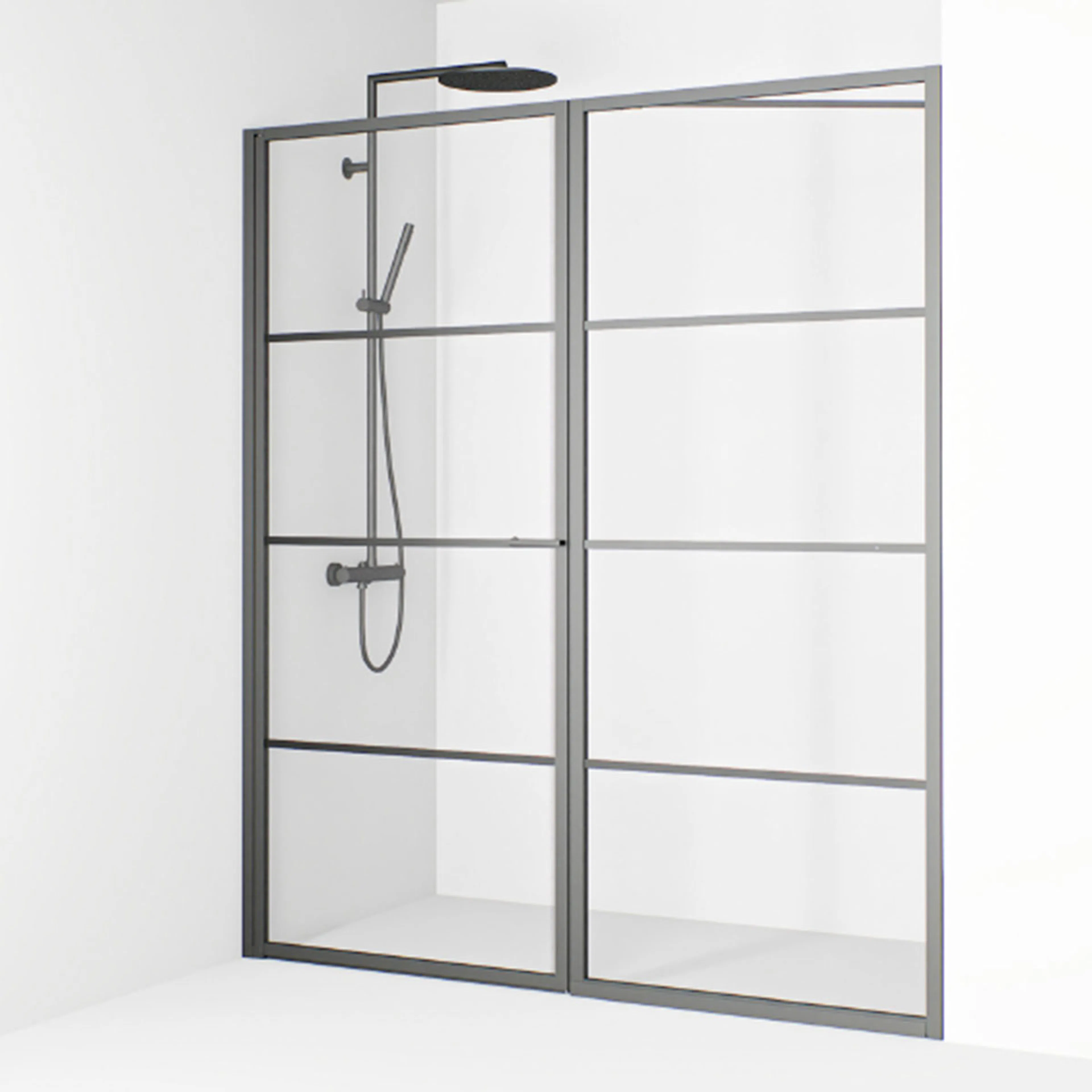 Duschdörr Macro Design Empire Swing Nisch med Spröjs