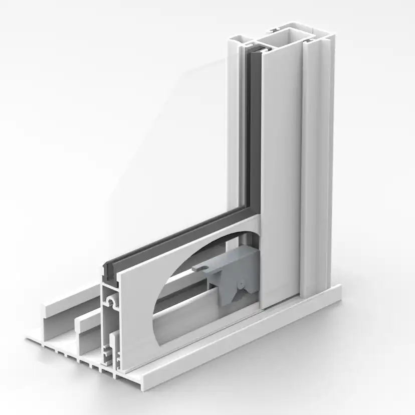 Skjutfönster Landskap med Panelvägg Stadig Förlängd Sommar