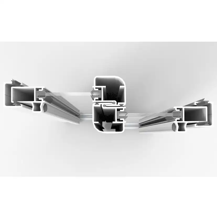 Skjutfönster Landskap med Panelvägg Stadig Sommar