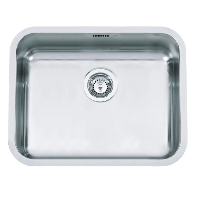 Infälld Diskho DecoSteel IB 5040L Rostfri Enkel med Korgventil & Vattenlås