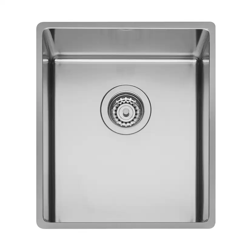 Infälld Diskho DecoSteel XV 34 Rostfri Enkel med Korgventil & Vattenlås
