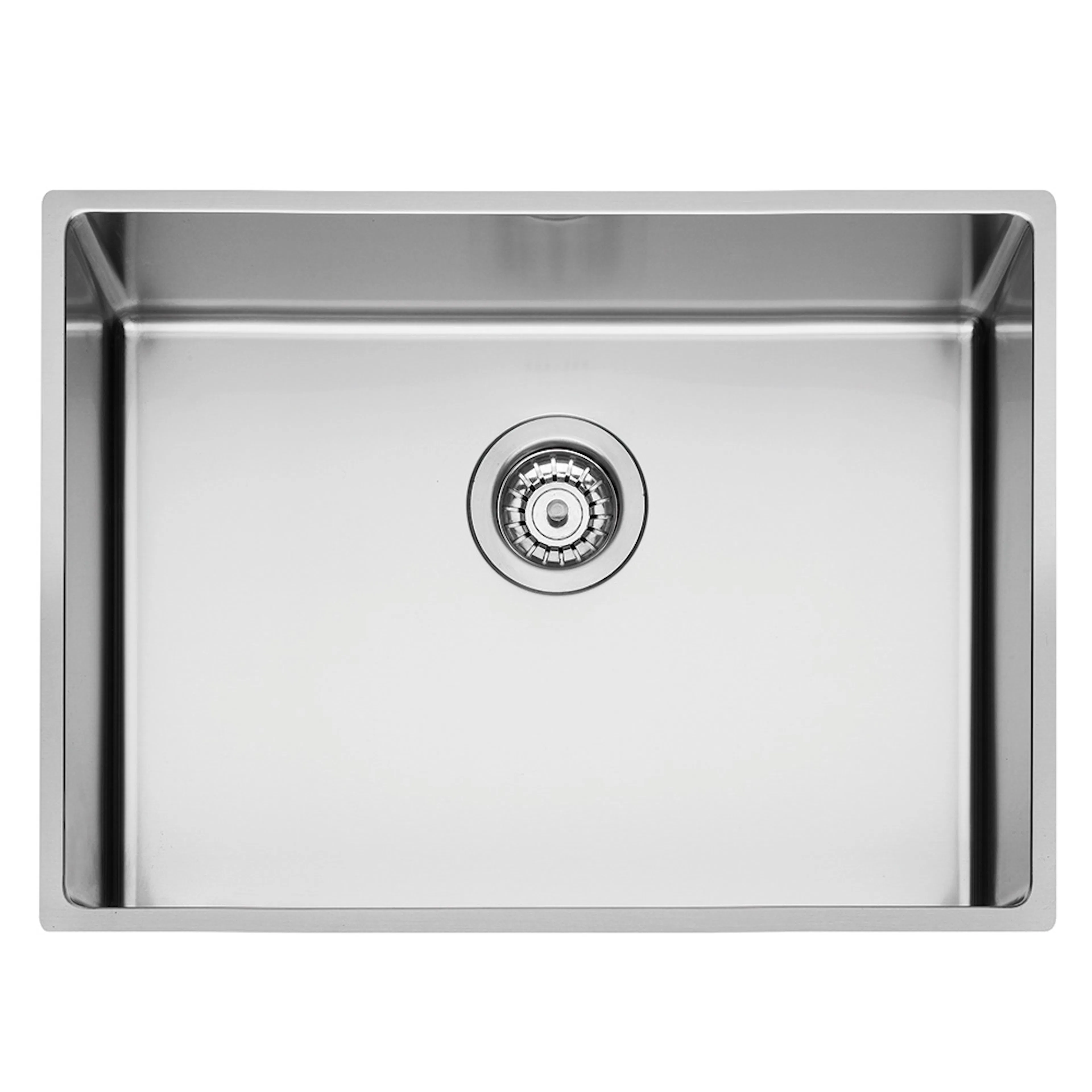 Diskho DecoSteel XV 55 Rostfri Enkel med Korgventil & Vattenlås