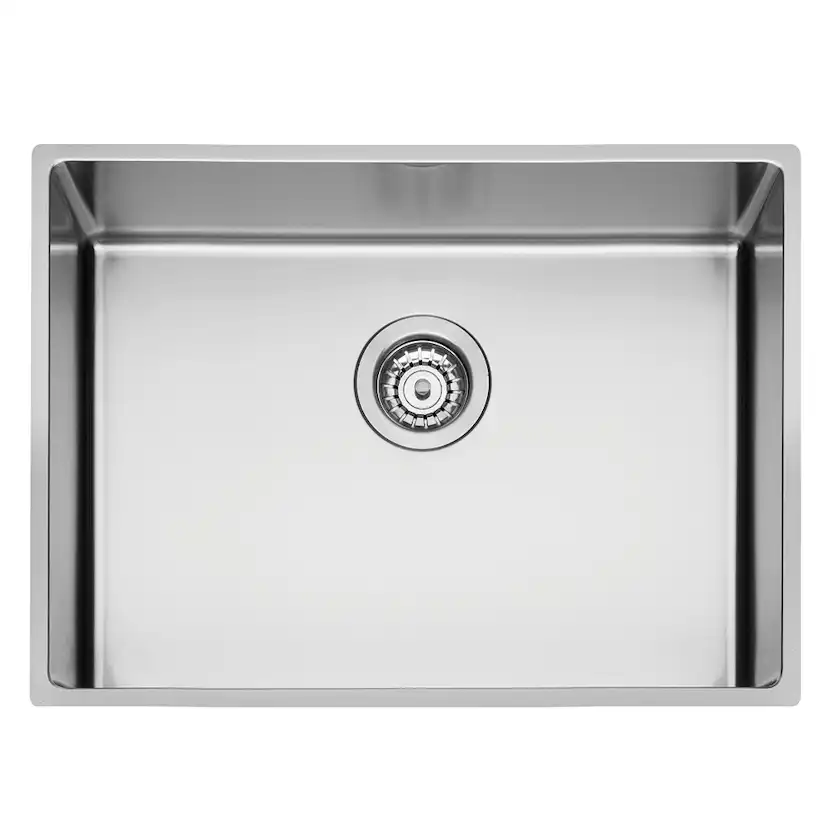 Diskho DecoSteel XV 55 Rostfri Enkel med Korgventil & Vattenlås