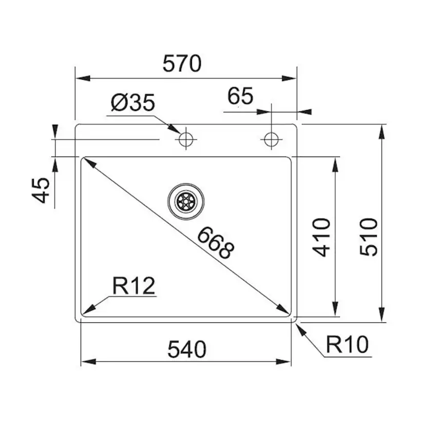 Diskho Franke Box BXX 210-54TH Easy Touch