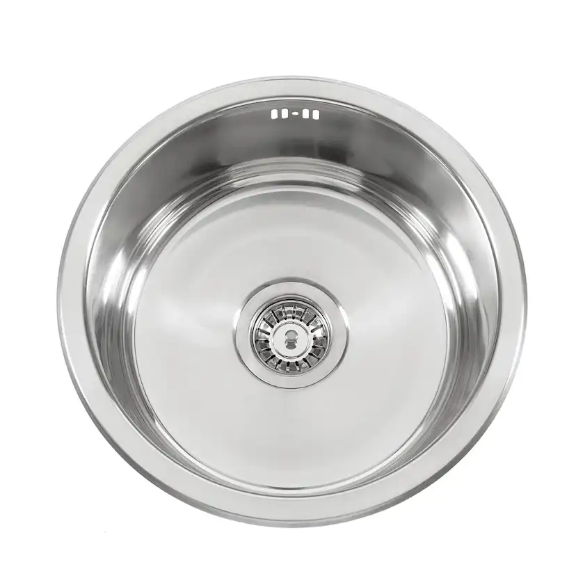 Diskho Nordic Tech Rubin NDR 370 Rostfri Enkel Rund med Korgventil & Vattenlås