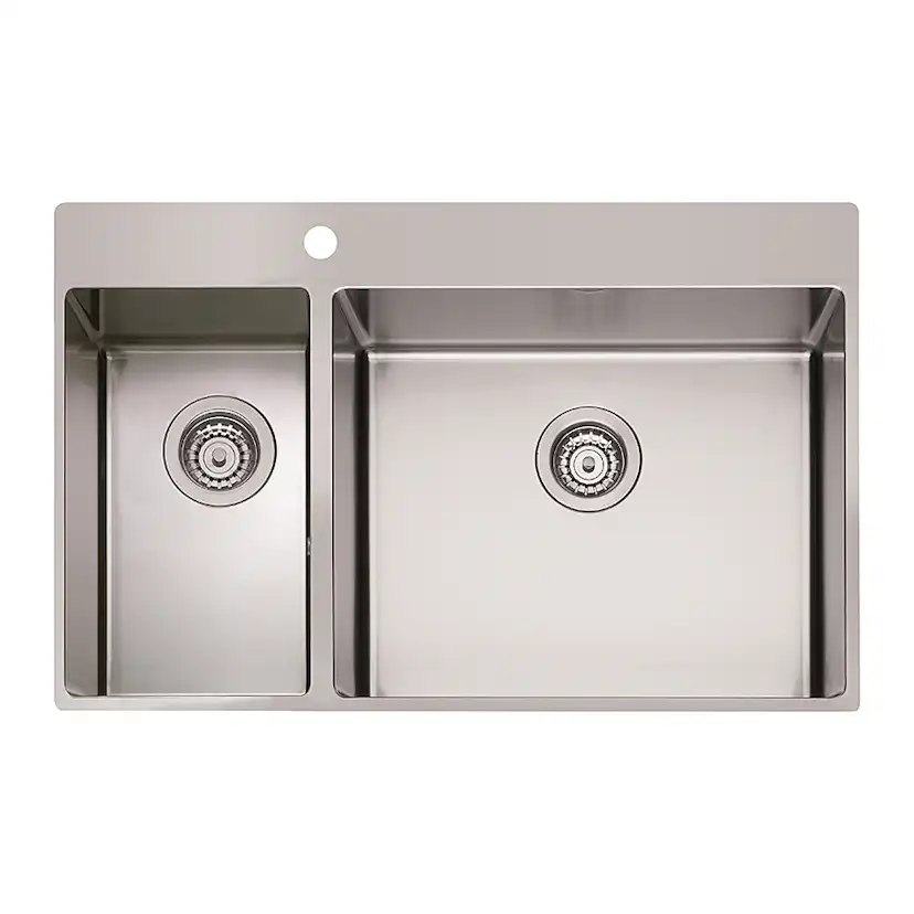 Diskho DecoSteel XV 2350 Tap-wing för Kök och Tvättstuga, Rostfri med Dubbel Låda